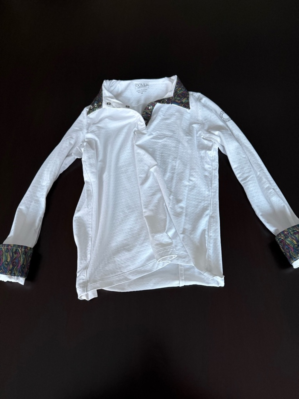 Girls Dover saddlery long sleeve show shirt